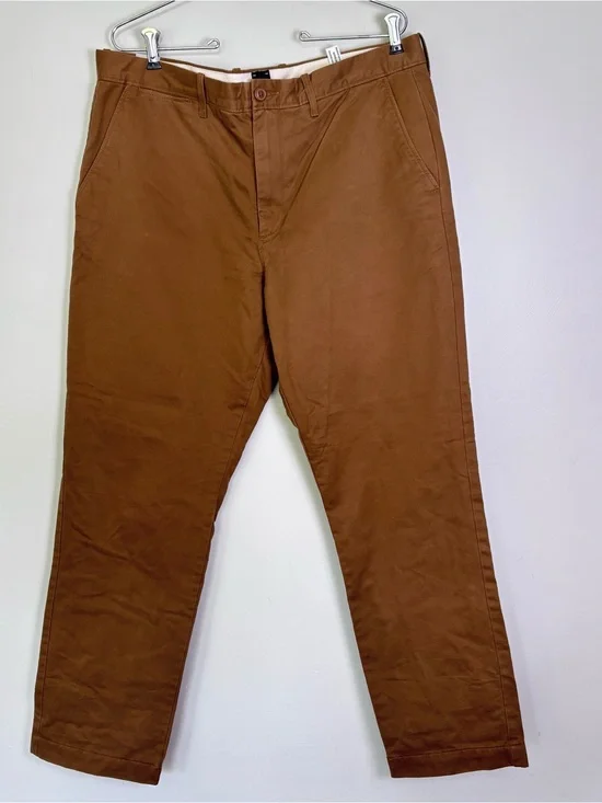 J. Crew 770 Straight-Fit Flannel-Lined Cabin Pant-Brown/Tan-Men's Size 36x30-NWT