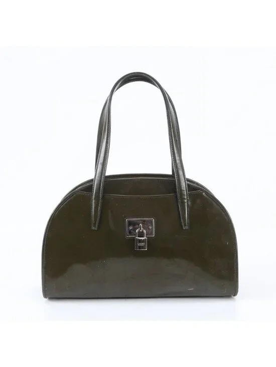 Loewe Padlock Leather Handbag Tote Brown