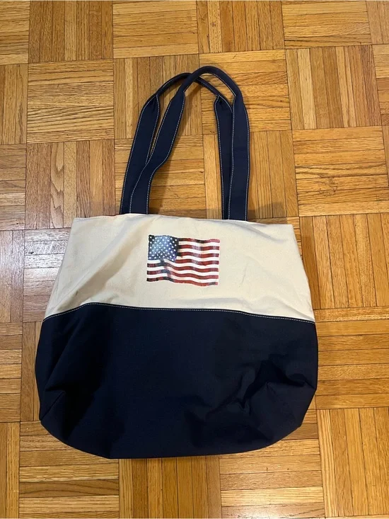 American Fare! Sonoma Red, White & Navy Star-Trim Canvas Tote