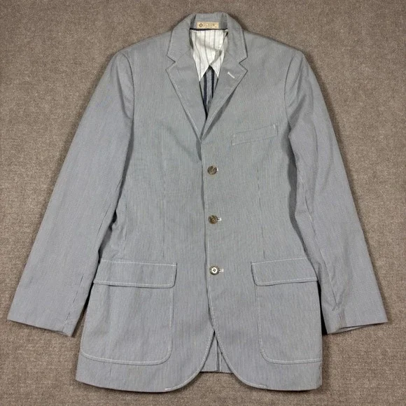 J.Crew‎ Factory White Pinstriped Clayton Sportcoat Men's Size Small NWT (Flawed)