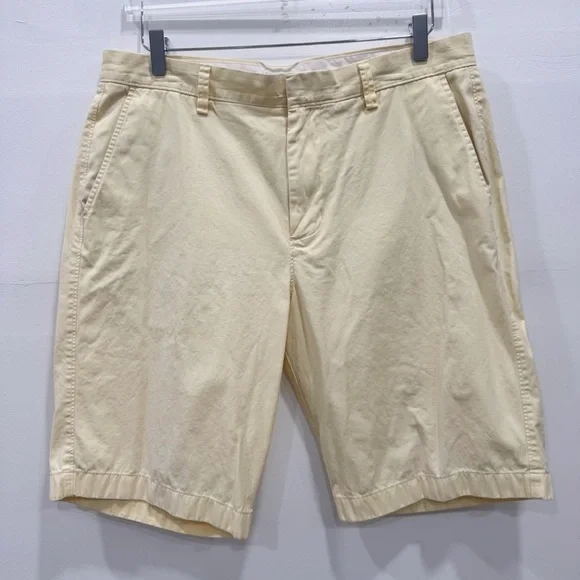 J. Crew Men’s Butter Yellow Cotton Shorts Size 34 Preppy Classic