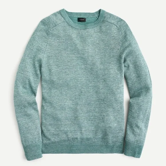 J. Crew Plaited Linen Cotton Sweater Green Men’s Large