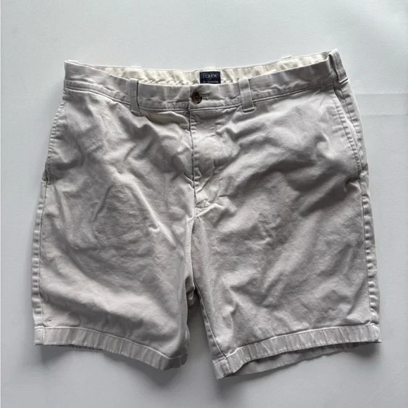 Men's J. Crew Cream Flat Front 9