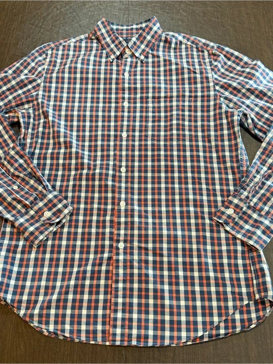 J.Crew Flex Gingham Button Down Shirt Size M
