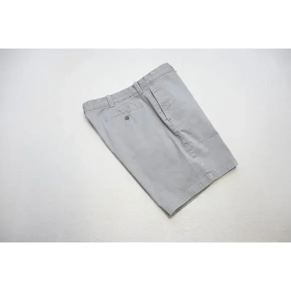 J Crew Khaki Chino Shorts Stretch Gray Casual Flat 9