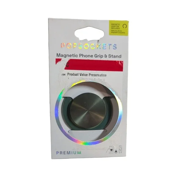 32-O PopSockets Premium MagSafe Round‎ Phone Grip & Stand for iPhone Olive Green