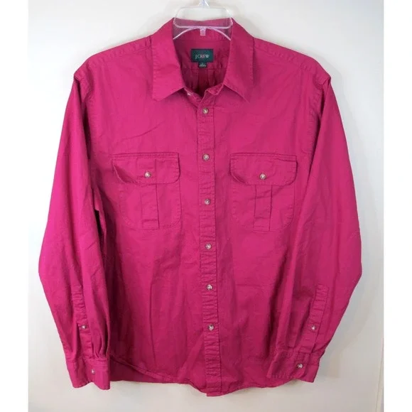 Vintage J. Crew‎ Oarsman Long Sleeve Button Up Shirt Men's Large