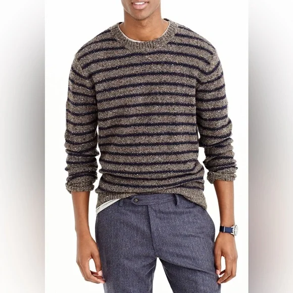 J Crew Men’s Donegal Striped Wool Sweater