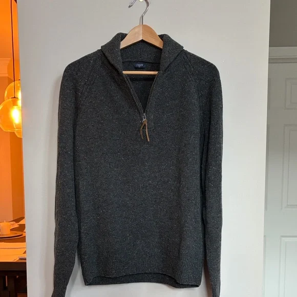 J. Crew Wool Quarter-Zip Sweater‎