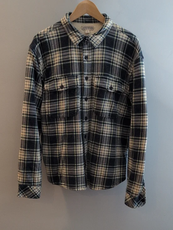 J. Crew Mens L Heavyweight Thermal Lined Button Down Shirt/Jacket Style #BB816