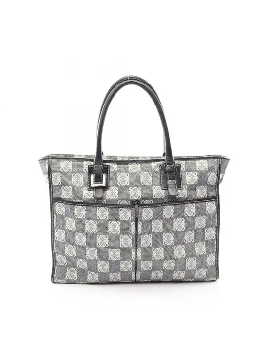 Loewe Tote Anagram Canvas Leather