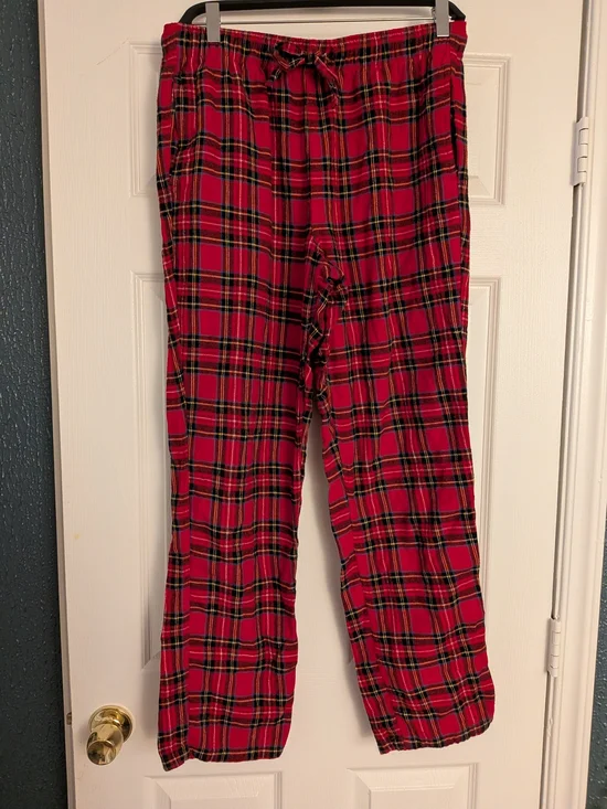 J. Crew Men's Red Plaid Flannel PJ Pants  Sz M