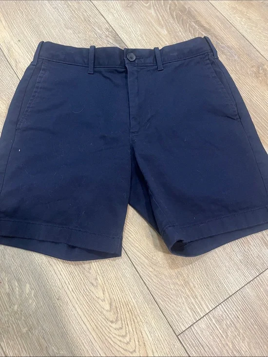 J. Crew Navy Flat-Front Chino Shorts men’s