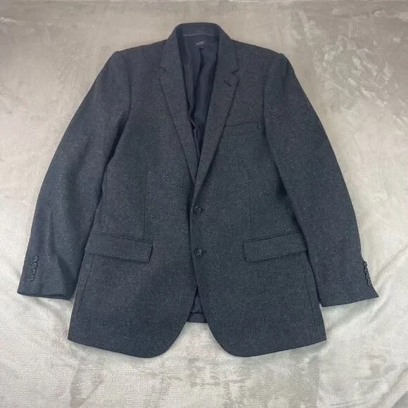 J. Crew Ludlow Sport Coat Jacket 42L‎ Gray 100% Wool Yorkshire Moon Tweed