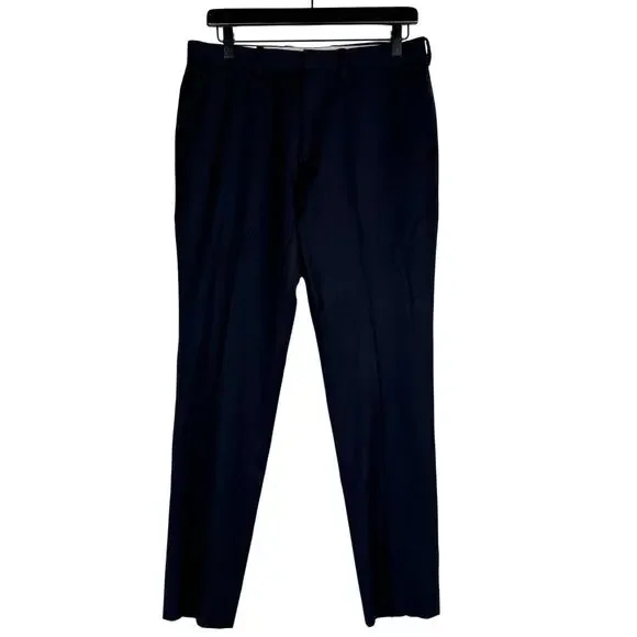 J.Crew Ludlow Slim Fit Men Navy Wool Blend Dress Pants - 30x30 W30 L30