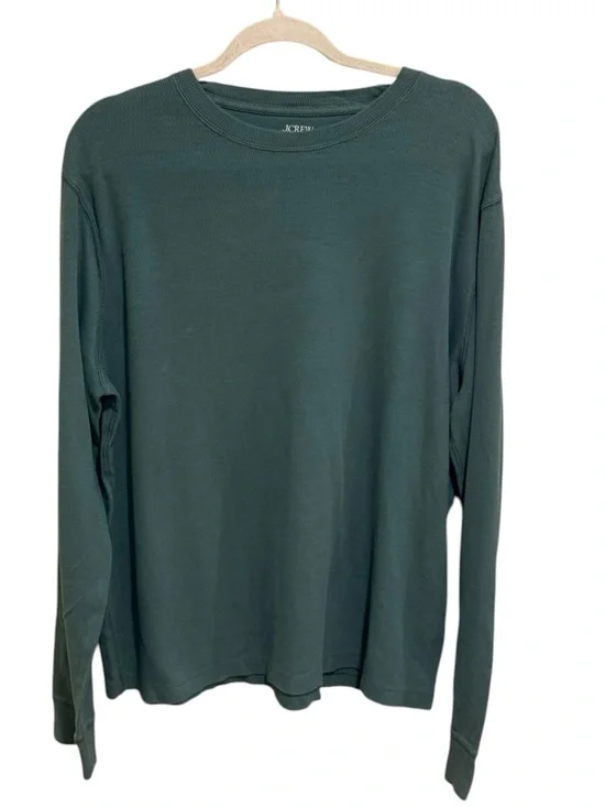 J. Crew Men's Essential Long-Sleeve Crewneck Thermal Shirt - Smoke Teal