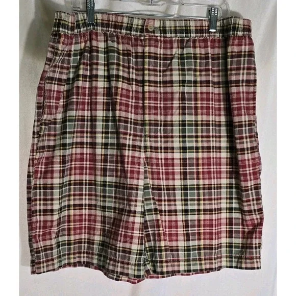 J.Crew Chino Shorts Mens XL Multicolor Plaid Mid Rise 10