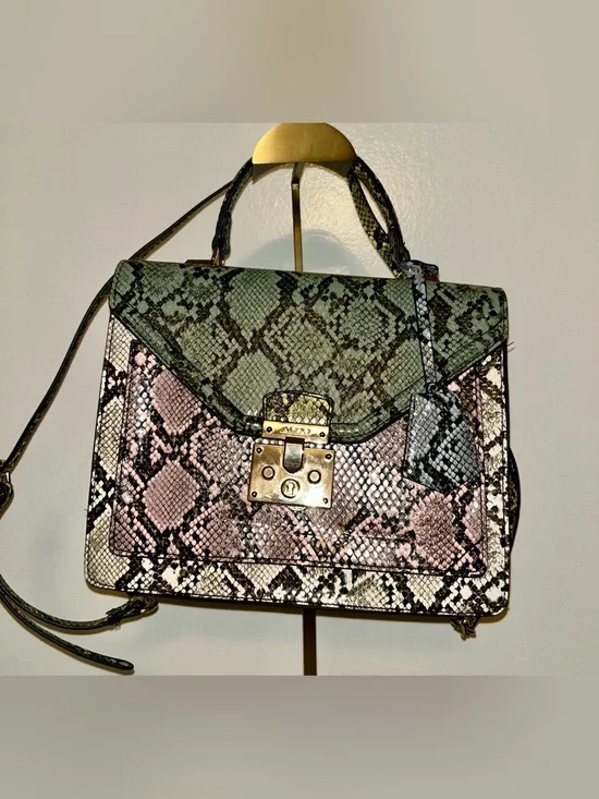 Aldo Clairlea multi-colored snake print handbag NWOT