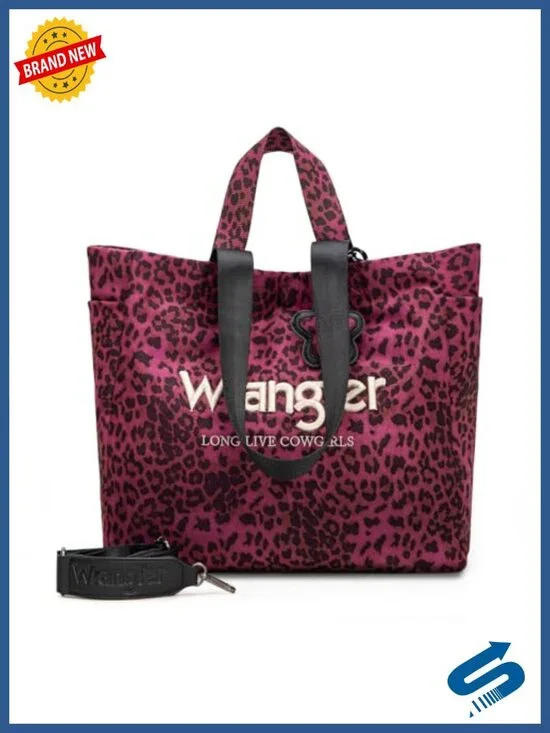 Large Leopard Print Tote Bag with Detachable Strap for Women - Work, Travel, Gym