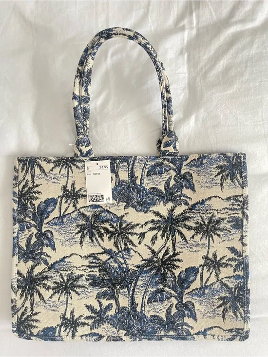 H&M Tropical Print Tote Bag