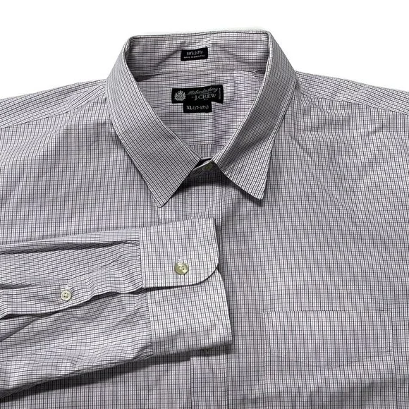 J‎ Crew Button Up Shirt Mens XL 17 17.5 Long Sleeve Blue Pink Check Long Sleeve