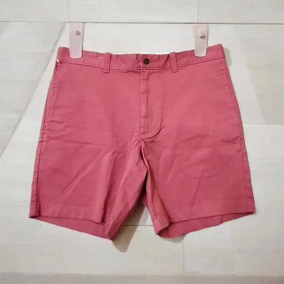 J Crew Mercantile Flex Chino‎ Shorts Mens 36 Pink Twill Flat Front Casual