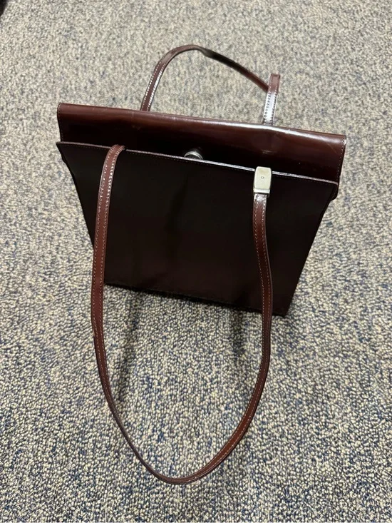 FURLA VINTAGE Women's Brown Top-Handle Tote Bag