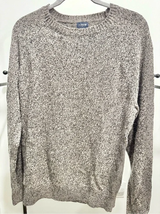 J. Crew Gray Marled Crewneck Sweater