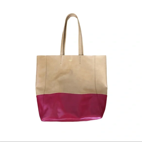SORIAL TOTE‎ RED TAN BAG