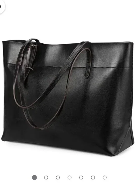 Kattee Vintage Genuine Leather Tote Shoulder Bag for Women Satchel Handbag