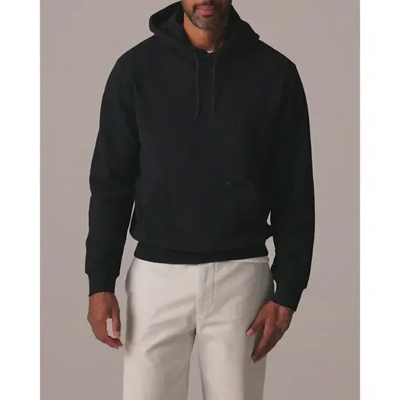 J. Crew Men's Summit 11 oz. Soft-Knit Fleece Hoodie Top CE279 Black Size M NWT