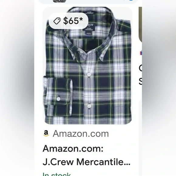 J. Crew Black Checkered Men's Shirt. XL