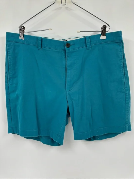 J. Crew Teal Flat-Front Men's Shorts 7” inseam