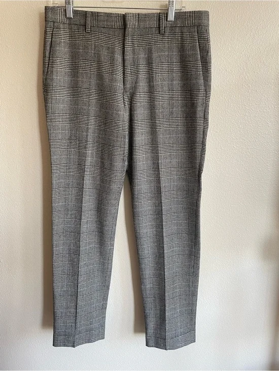 J. Crew Slim Ludlow Black and Tan Wool Dress Pants - Size W32 L32