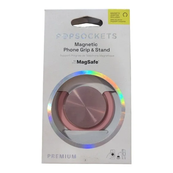 1-O PopSockets Premium MagSafe Round Phone Grip & Stand for iPhone - Alum Pink‎