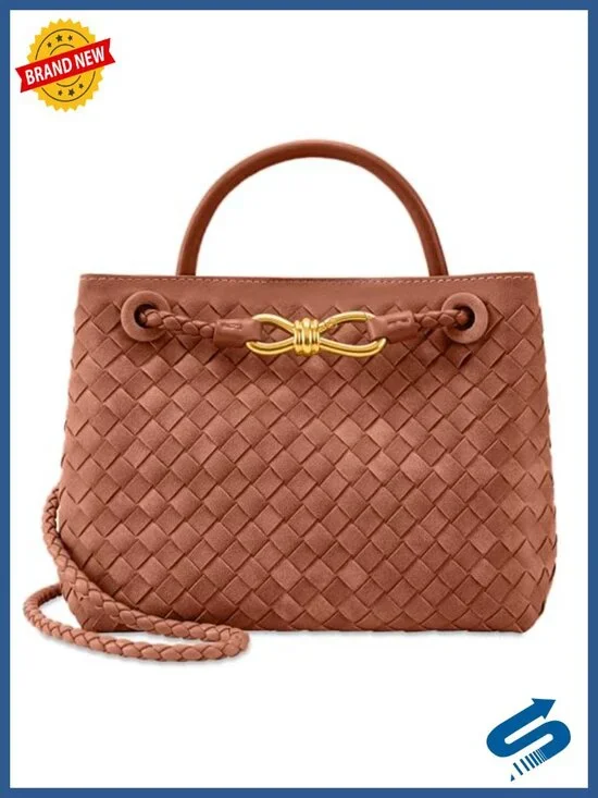 Woven Tote Bag for Women Leather Shoulder Handbag Top Handle Purses