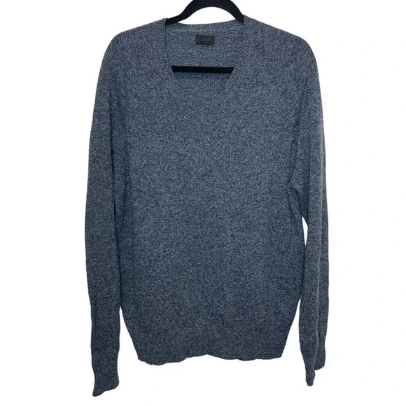 J Crew lambswool mens v-neck sweater blue