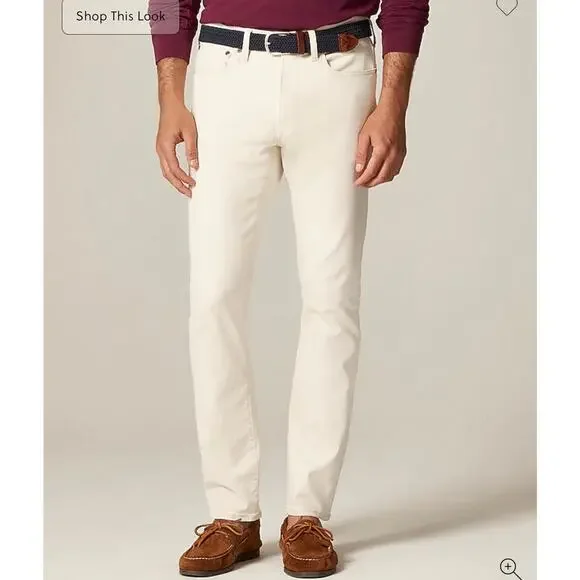 J. Crew 484 Slim-fit Bergen five-pocket pant in Sandwashed Canvas NWT size 35/32