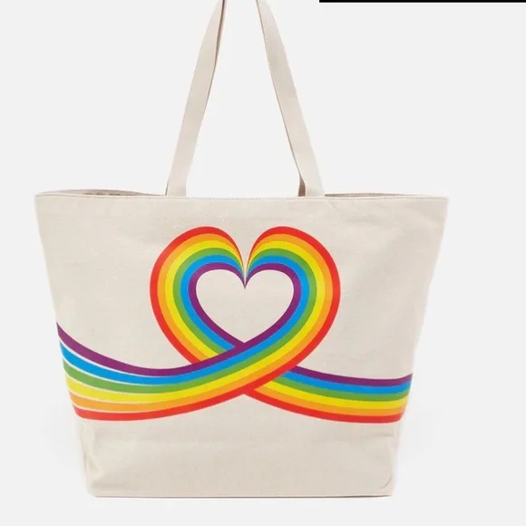 🌈Love 4 All Tote Cotton Canvas Rainbow Pride🌈