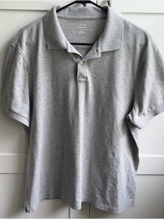 J. Crew Light Gray Men's Polo Shirt