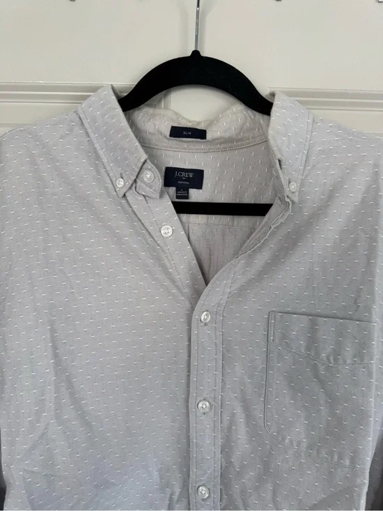 J. Crew Men’s Light Gray Button-Down Shirt