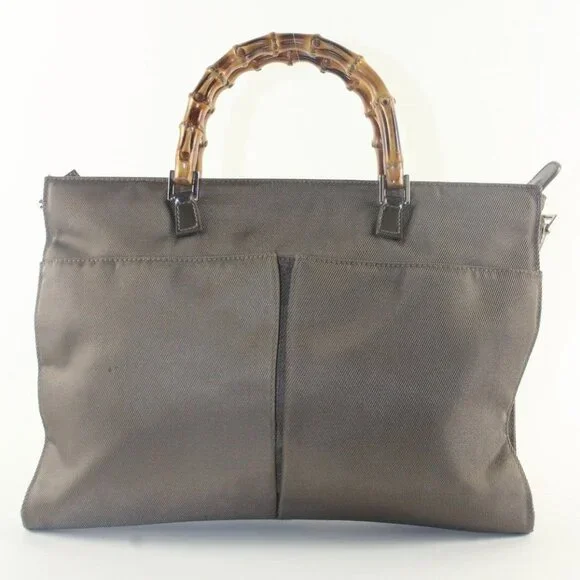 Gucci Green Leather 2way Bamboo 7GK1129K