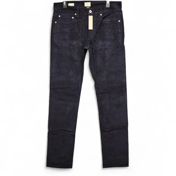 J.Crew 484 Corduroy Pants Mens 32x34 Slim Fit Tapered Leg Navy Blue NEW w/ Tag‎