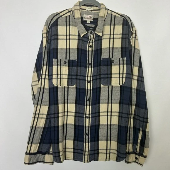J.Crew Mid-Weight Flannel Double Brushed Shirt Slim Fit Men's Size XXL