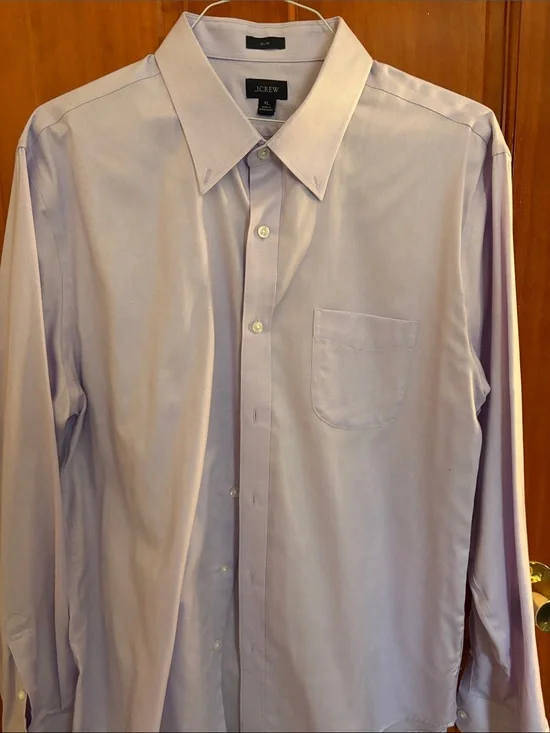 J. Crew Men's Light Lavender Button-Down Dress Shirt