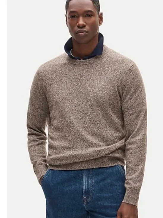 J. Crew Men’s Marled Light Gray Crewneck Sweater