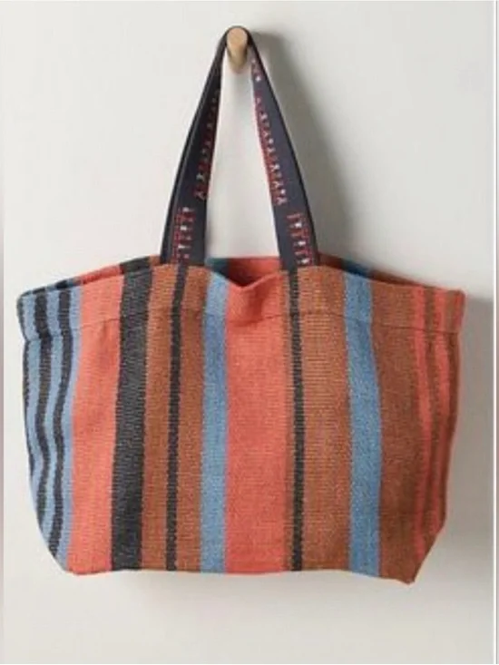 Free People Copacabana Striped Canvas Tote