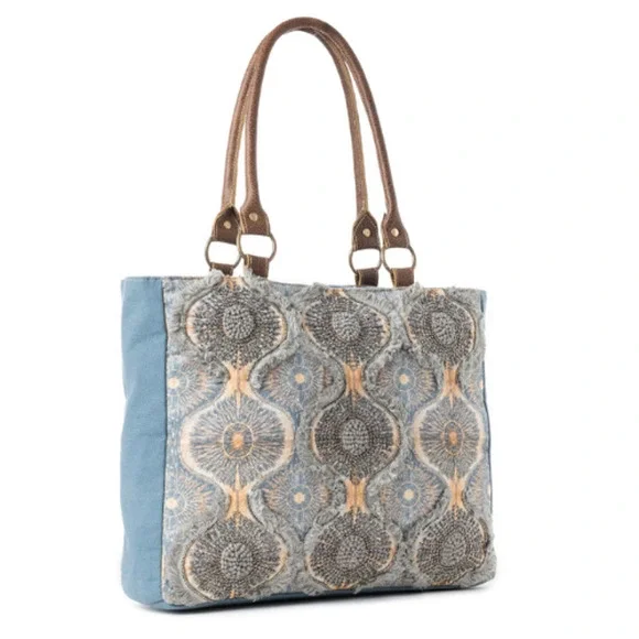 M27 Myra Seabound Mosaic Crossbody Bag in Faded Blue