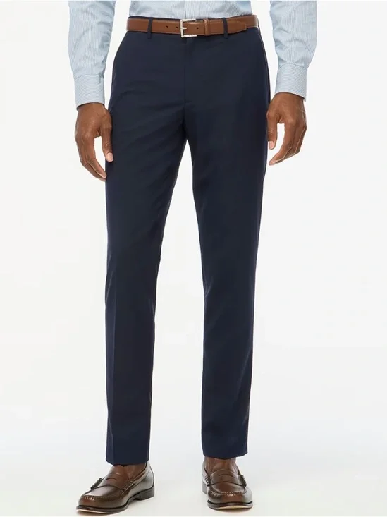 J.Crew Thompson 34x30 Navy 100% Wool Suit Pants Mens Dress Trousers Tailored Fit