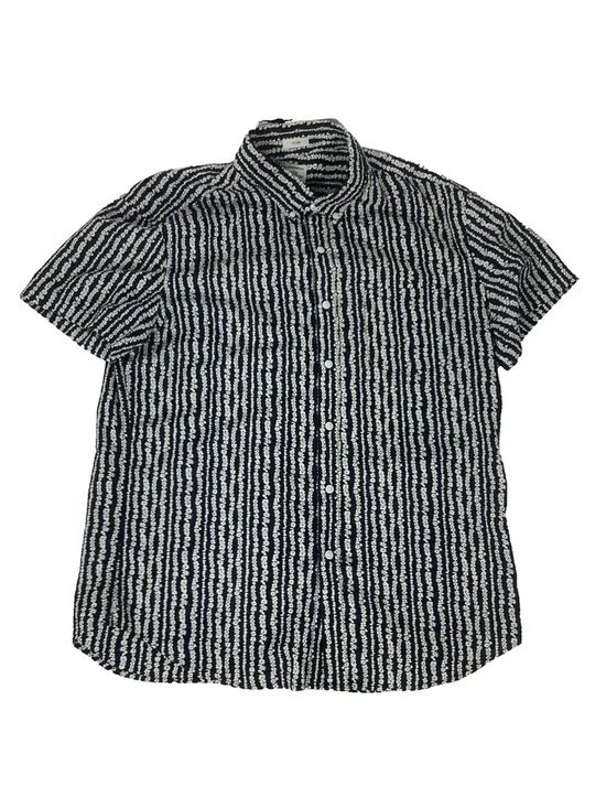 J Crew Mens Sz L Slim 100% Cotton Short Sleeve Tiny Flower Print Casual Shirt